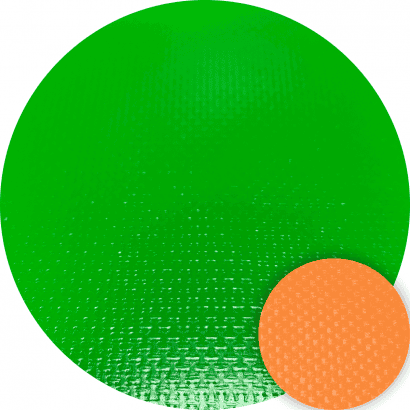 帝凡絲PVC夾網膠皮帆布-雙色-柑/果綠