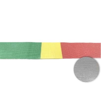 PE淋膜布-正彩條背銀-紅黃綠/銀